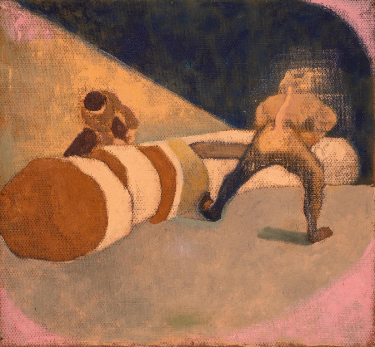 Pavel Preisner: Freely after J. F. Millet, oil on hardboard, 75 × 80 cm, 2026