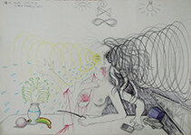 Lucie Ferliková – 2nd Day of Creation – Lucifer, pencil, ballpoint pen, marker on paper, 29.5×42 cm, 2012