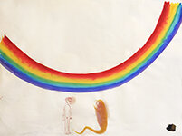 Lucie Ferliková – Creation of the World 6 – Adam and Lilith, aniline on paper, 100×70 cm, 2014