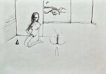 Lucie Ferliková – felt-tip pen on paper, 21×29.5 cm, 2014