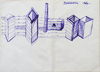 Lucie Ferliková – ballpoint pen on small envelope, 2007–10