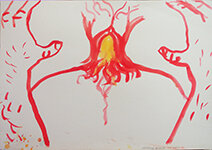 Lucie Ferliková – From Inside-Out Series – Male View of the World, aniline on paper, 30×45 cm, 2016