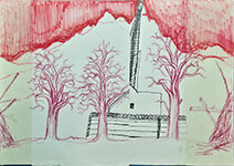 Lucie Ferliková – marker, felt-tip pen, ballpoint pen on paper, 21×29.5 cm, 2014–15