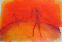 Lucie Ferliková – From Inside-Out Series – Announcement of New Earth – Apocalyptic Vision, aniline on paper, 30×45 cm, 2016