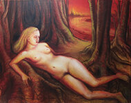 Lucie Ferliková – Emerging-Vanishing, acrylic on canvas, 140×190 cm, 2015