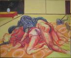 Lucie Ferliková, Japonerie, acrylic colour on canvas,140x115cm, 2008