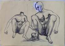 Lucie Ferliková, 21x29,5 cm, ballpoint pen on paper, 2009