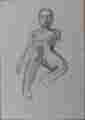 Lucie Ferliková, study of nude, pencil on paper, 21x29,5cm, 2002