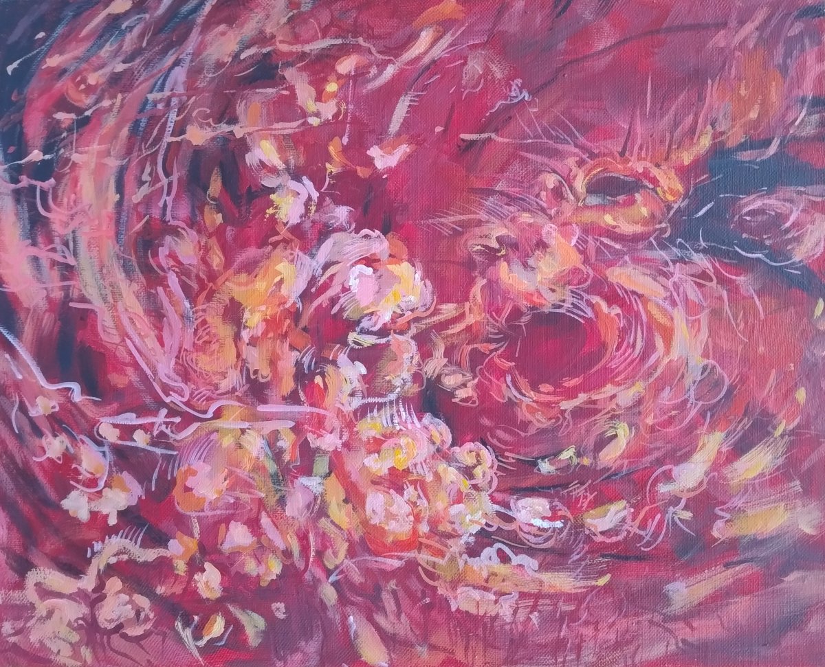 Vlna, olej na plátně, 50 × 40 cm, 2006 - dílo od Alice Waisserová
