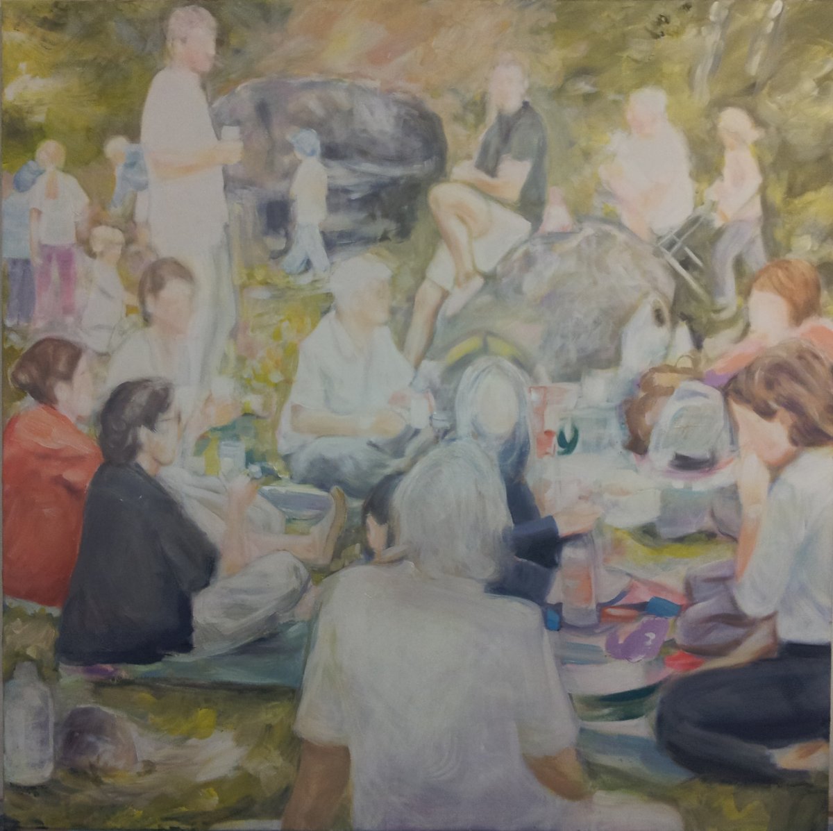 Being Young 4, 100×100 cm - artwork by Katja Praschak