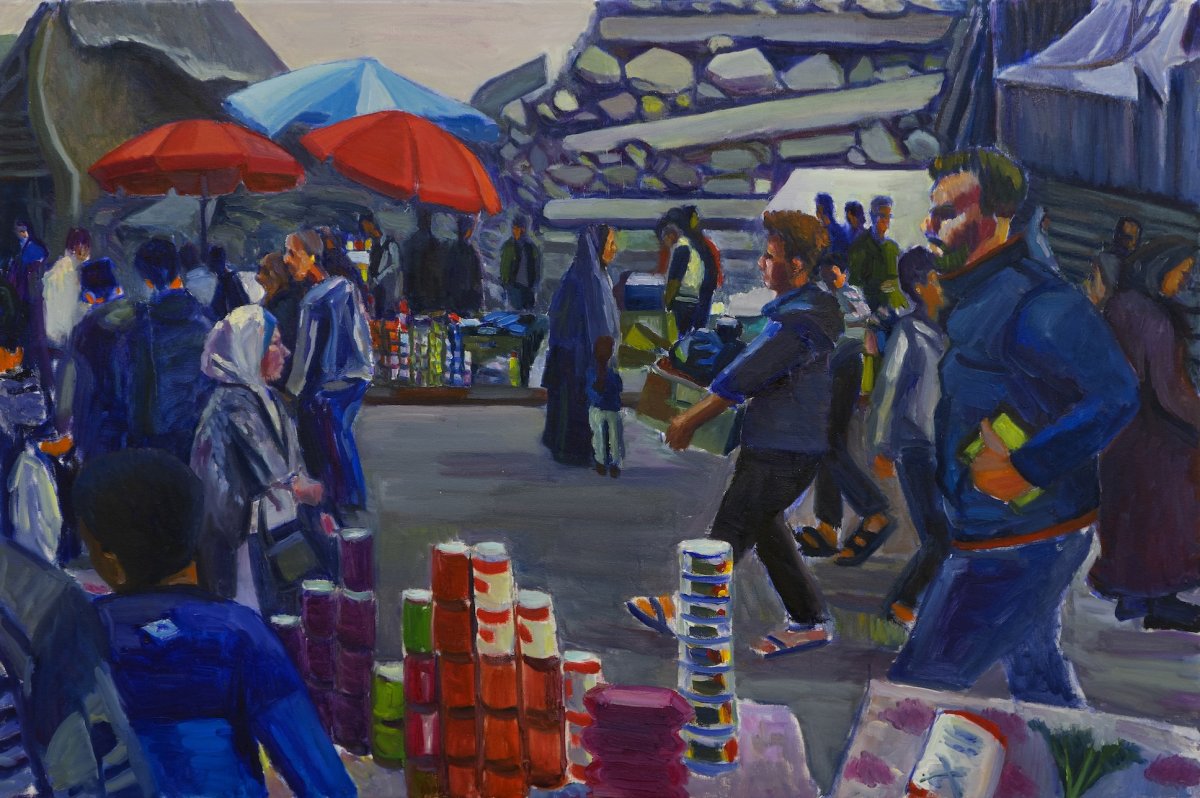 Market in Rafah, 2024 - artwork by Tal Hagi
