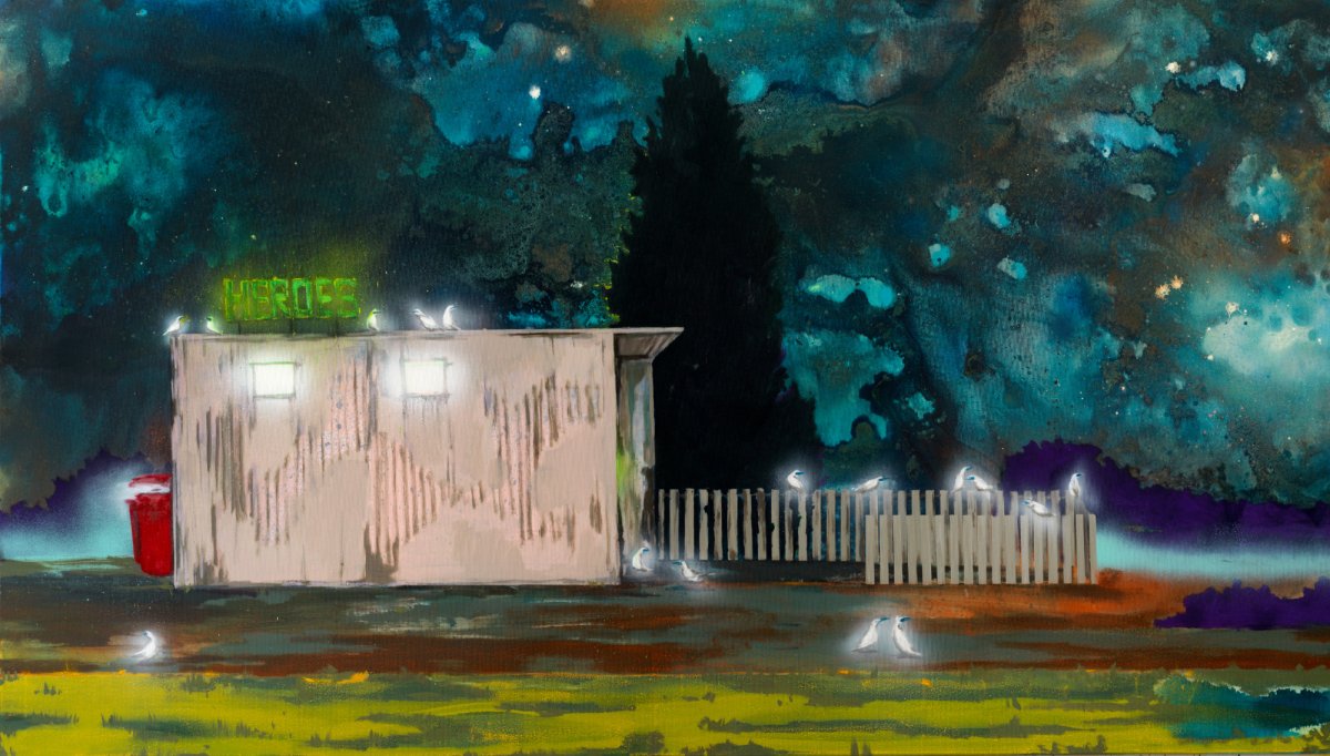 Midnight Promises, 130×230 cm, 2025 - dílo od Kristina Mesaroš