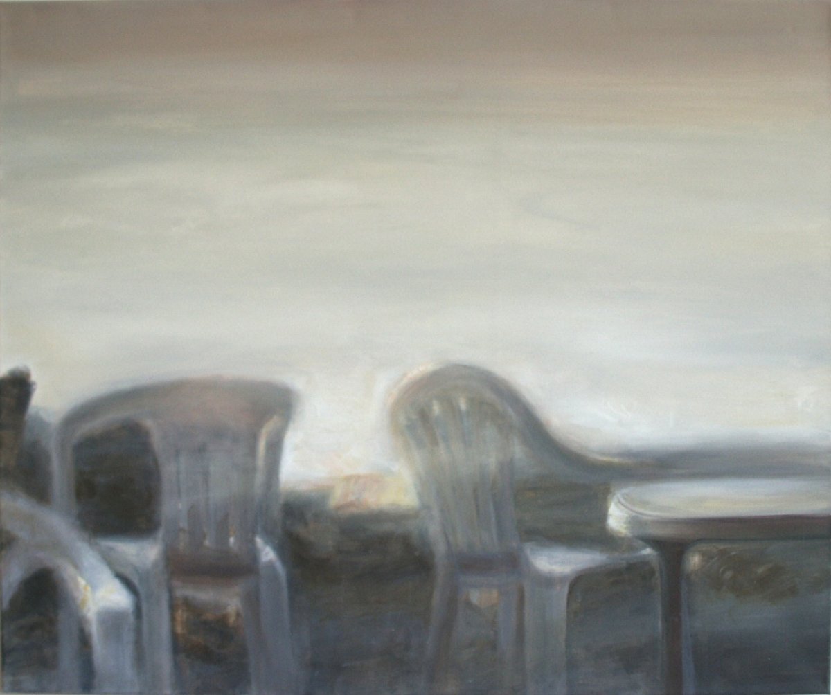 Armchairs by the Sea, 100×120 cm - artwork by Katja Praschak