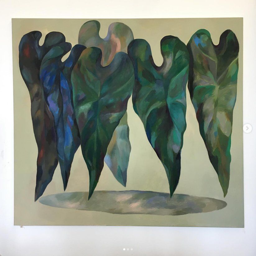 Rituál, 165x140 cm olej a akryl na platně - artwork by Bára Gehringerová