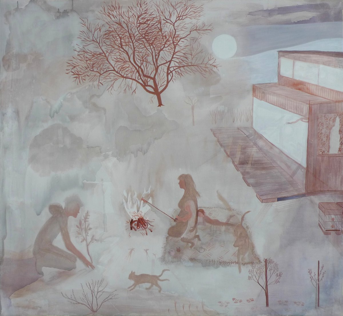 Dream about Veronika, acrylic on canvas, 100×110 cm, 2015 - artwork by Jan Karpíšek