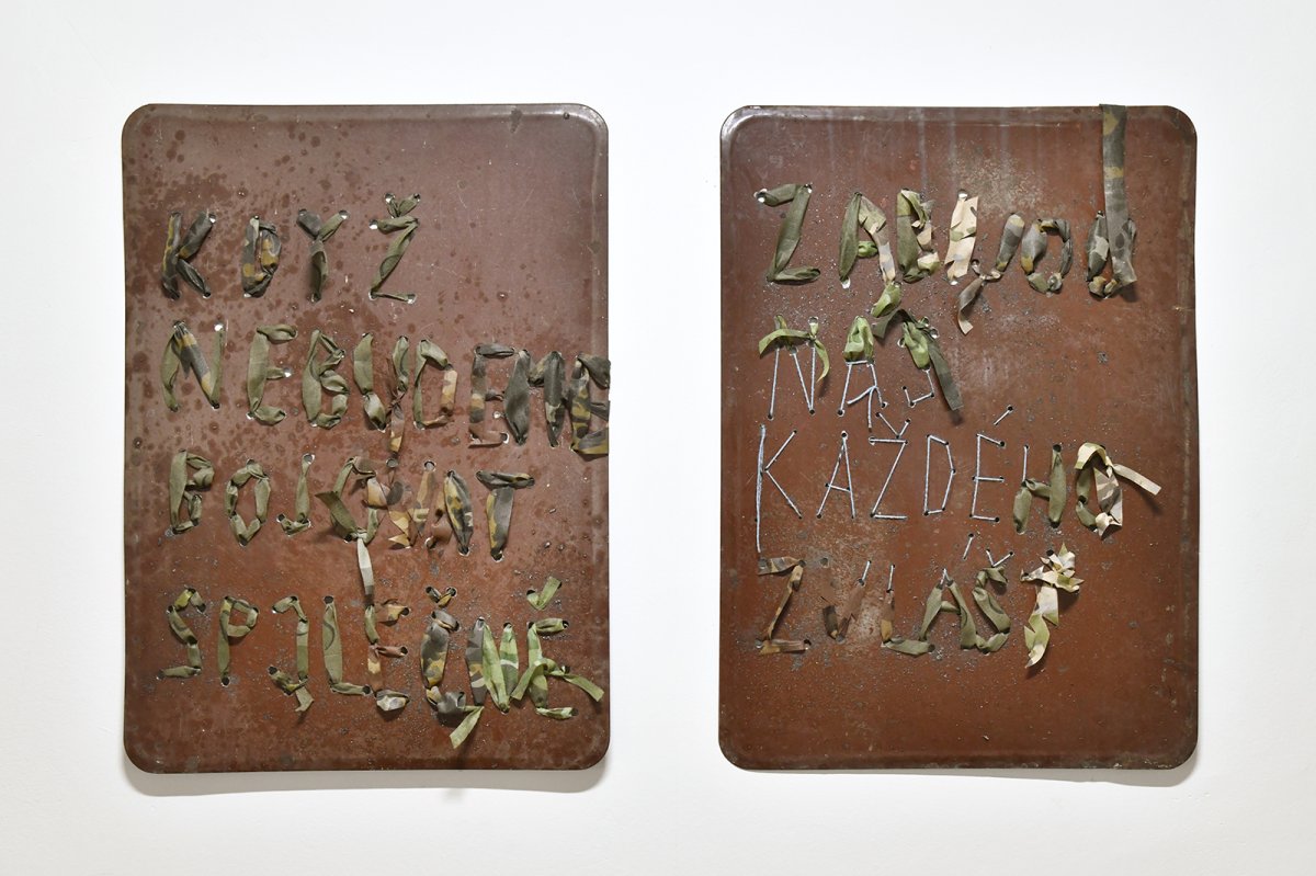 If We Don´t Fight Together, They Will Kill Us One by One, 2024, photo Michaela Dvořáková - artwork by Maud Kotasová