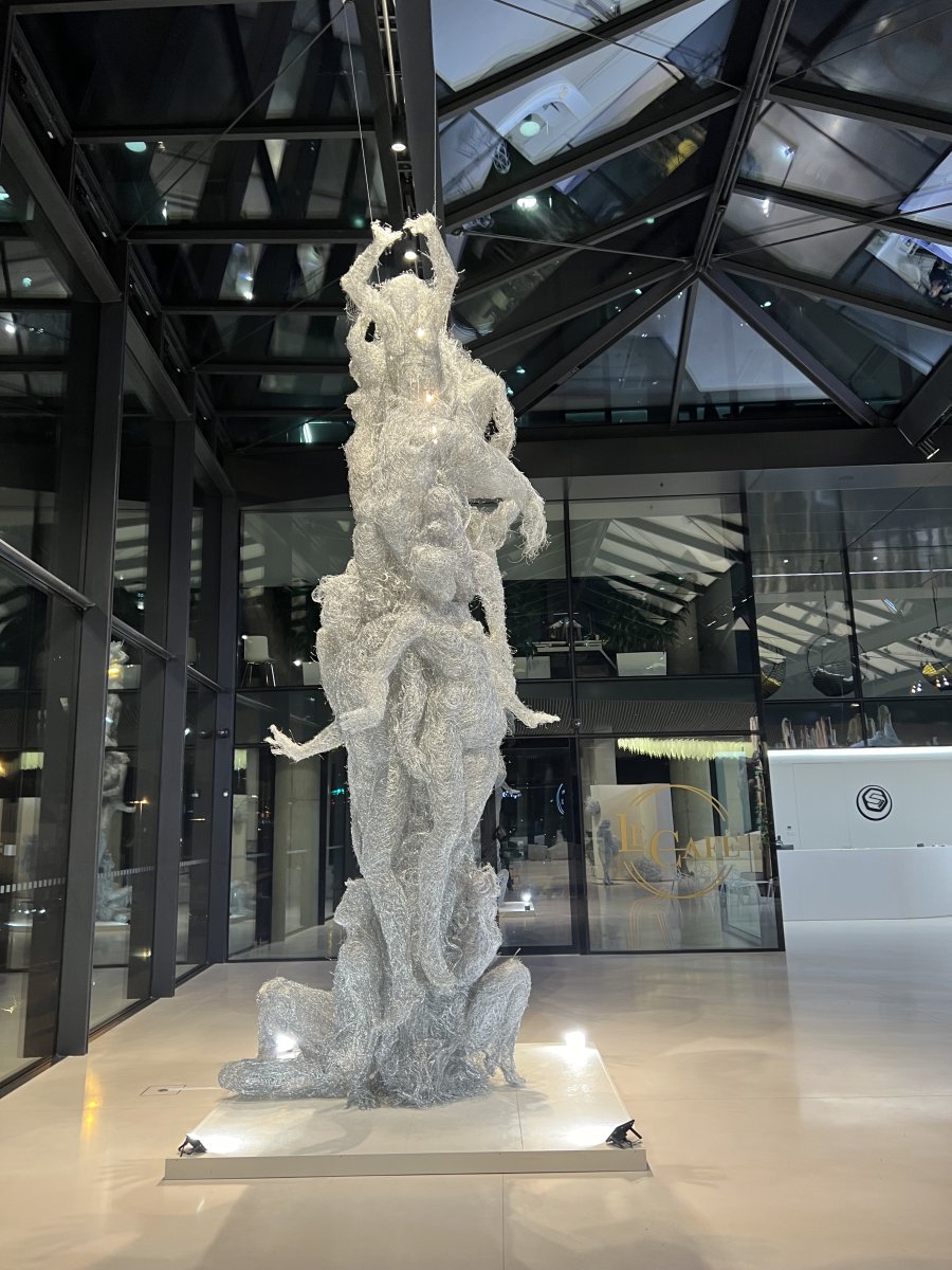 Pillar of Society, steel, 2024, site-specific, Artium Bořislavka, Prague - artwork by Veronika K. Psotková