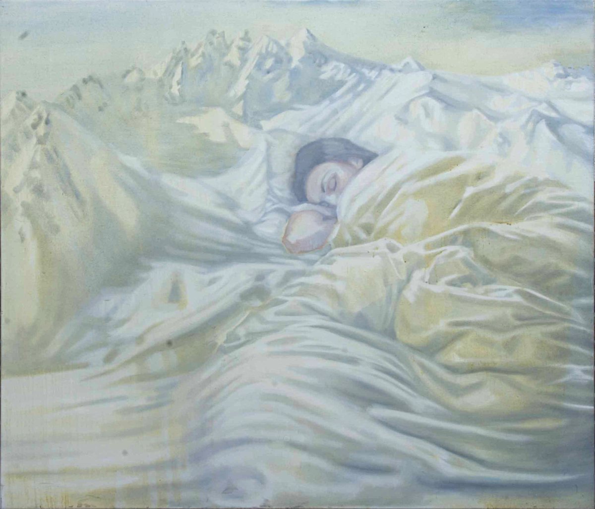 On mountains, 165x140, oil on canvas, 2010 - artwork by Zuzana Hřivňacká Vágnerová