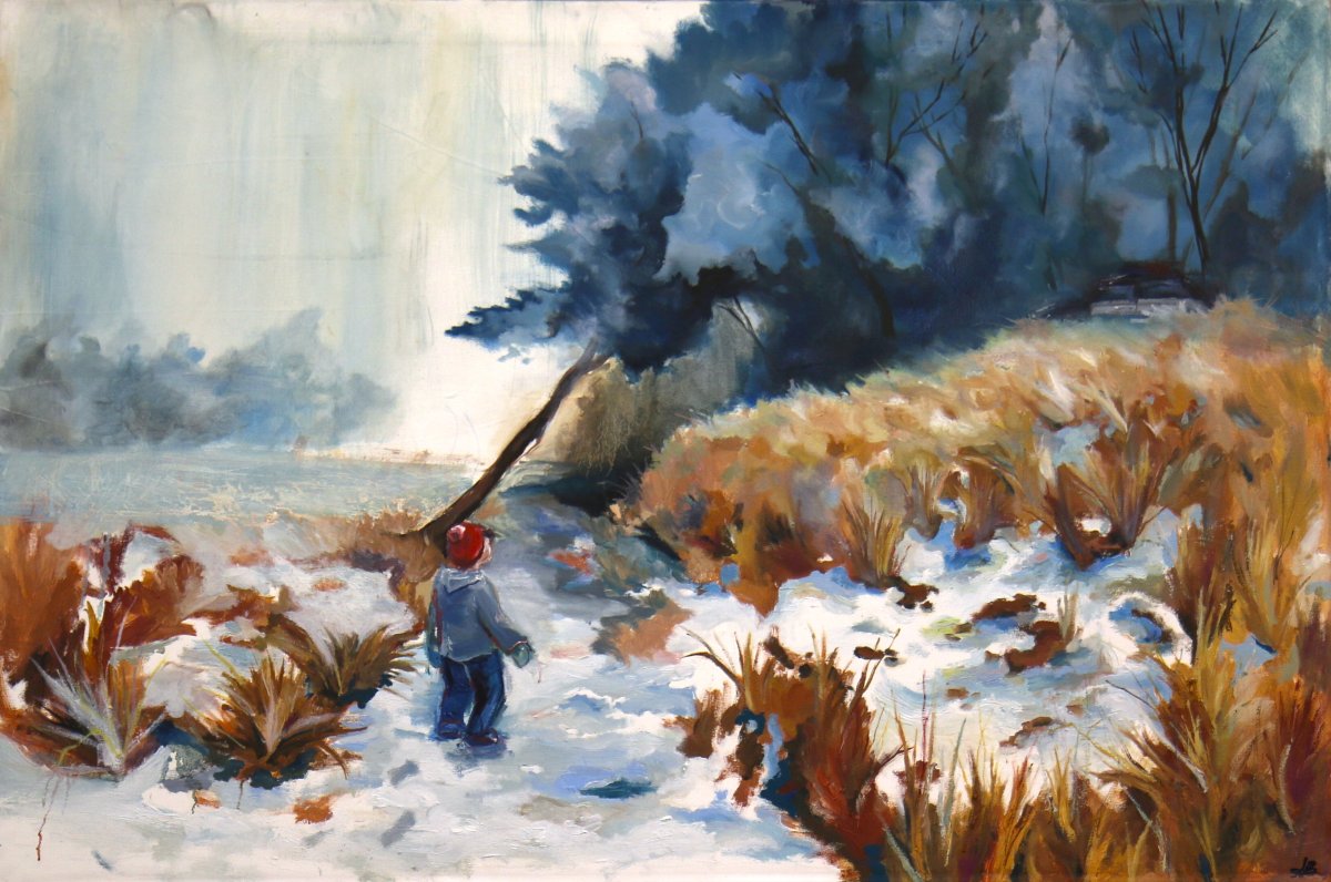 Landscape Painting - artwork by Lenka Brzobohatá