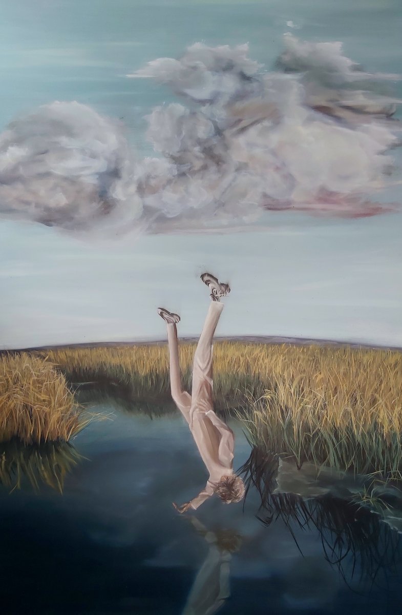 Locus, cat minyak di atas kanvas, 150 × 100 cm, 2025 - karya Melanie Bäreis
