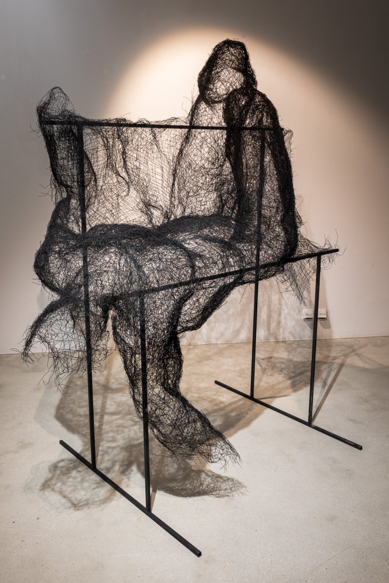 Lazy Skin III, steel, 2023 - artwork by Veronika K. Psotková