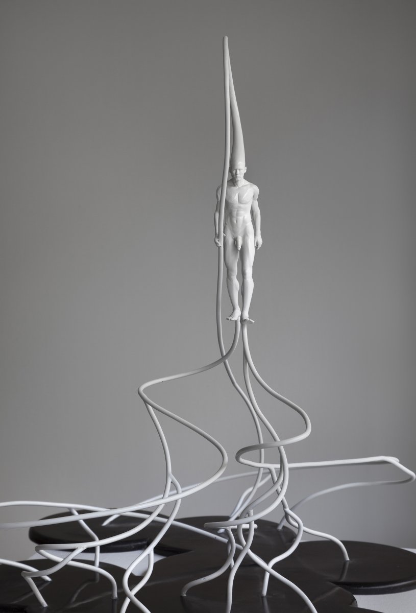 The Pilgrim, 2013, mixed media, 70 x 60 x 60 cm - artwork by David Moješčík MojDa