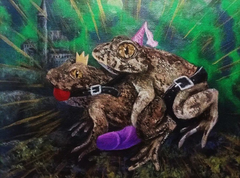 JÁ A KDO?, akryl na plátně, 30x20x1, cm, 2024 - artwork by Michaela Hromadová