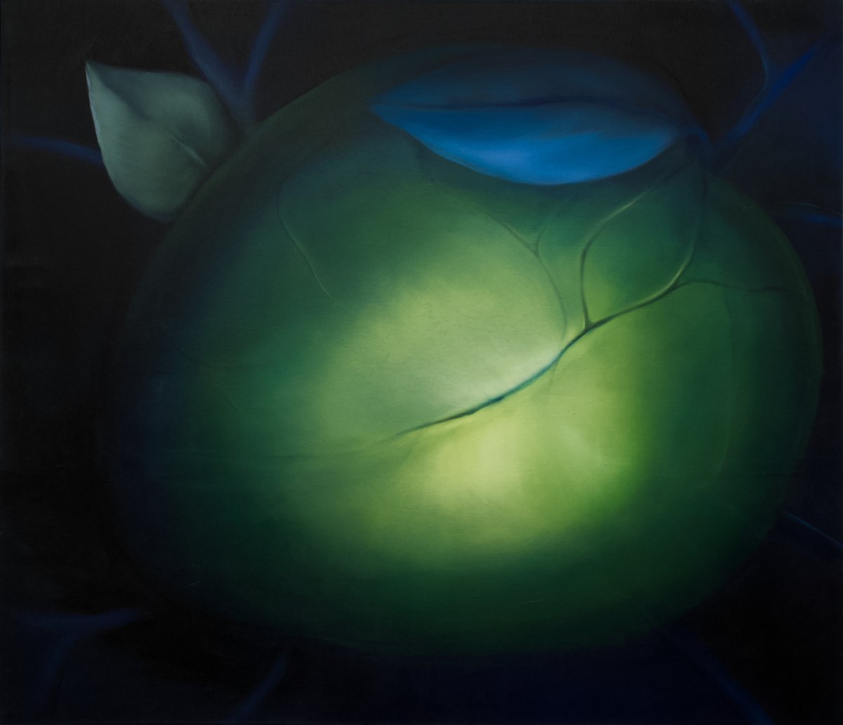 Heart, 2025, oil on canvas, 130x150 cm - artwork by Kristýna Nejedlá Bujárková