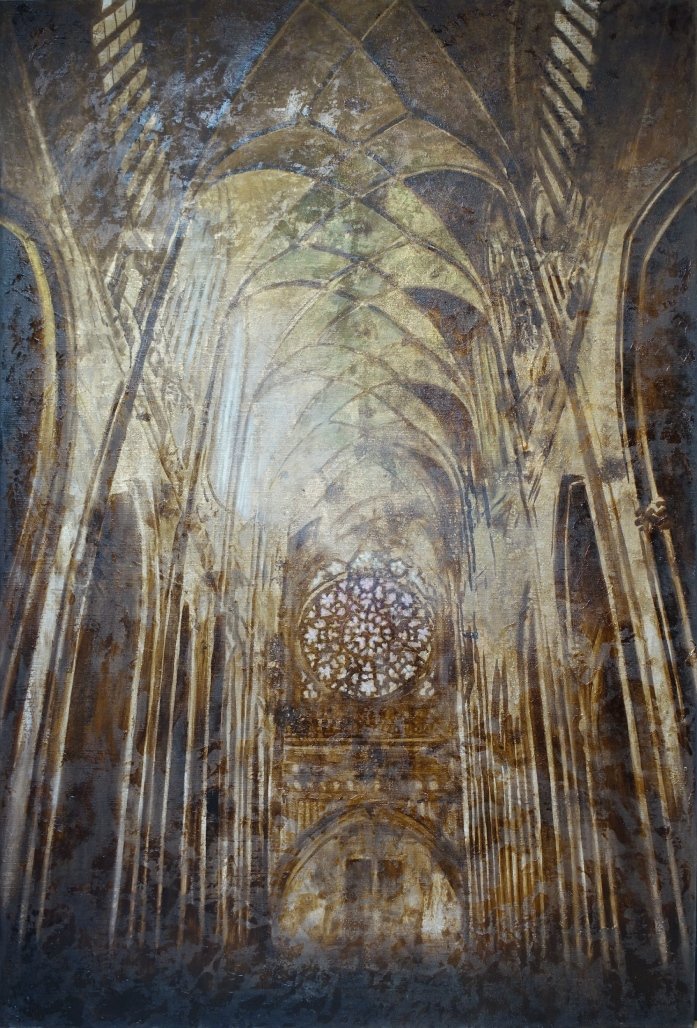 Svatý Vít, olej a akryl na plátně, 180×125 cm, 2020 - dílo od Lukáš Havrda