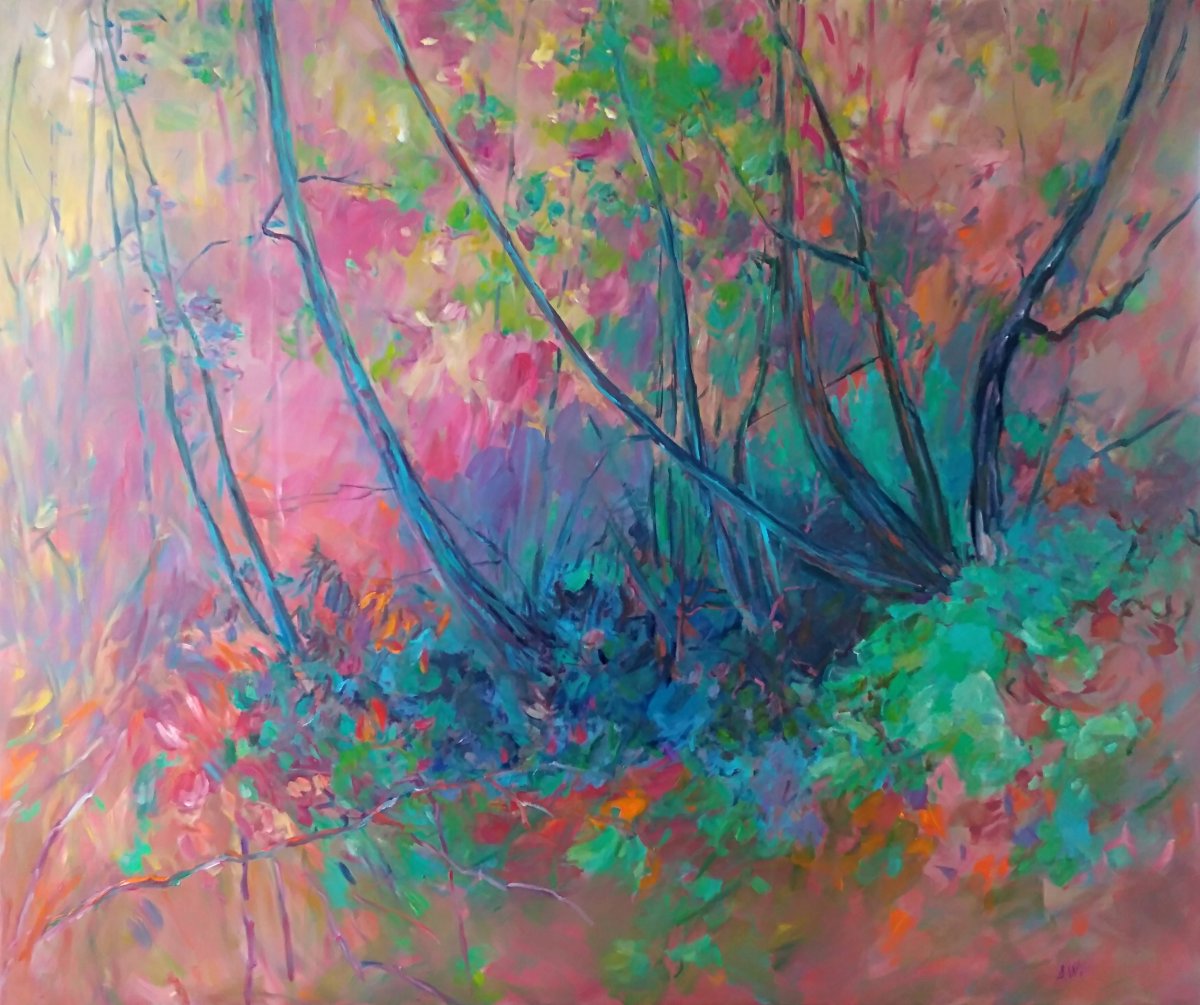 Remízek, olej na plátně, 120 × 100 cm, 2022 - dílo od Alice Waisserová