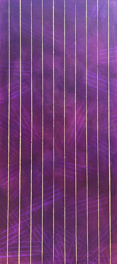 Rytmy, akryl na plátně, 120×55 cm, 2025 - dílo od Alice Marková