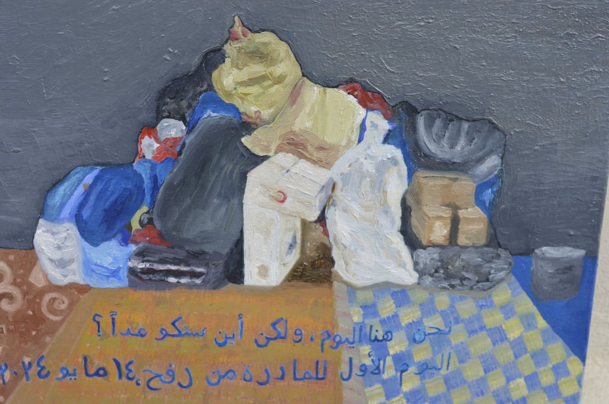 Esodo, olio su tela, cm 30 x 40 – artwork by Alice Mascheroni