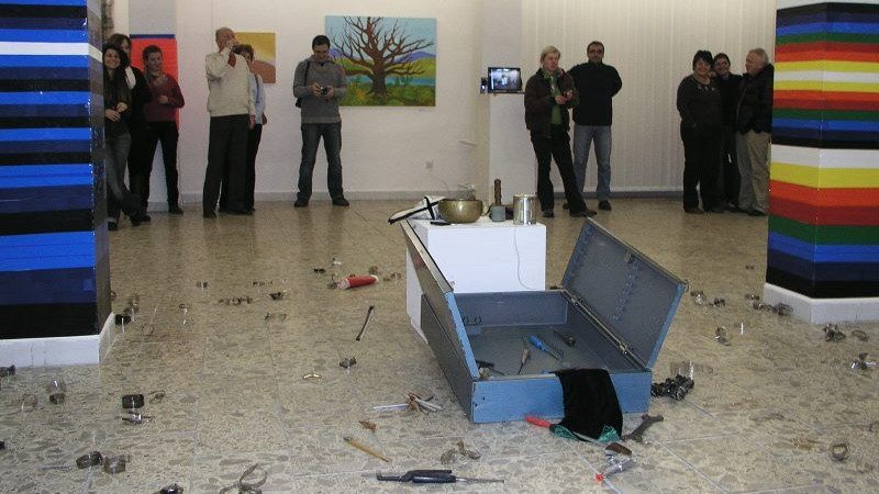 Opening performance, Blansko 2013 - artwork by Matěj Kolář