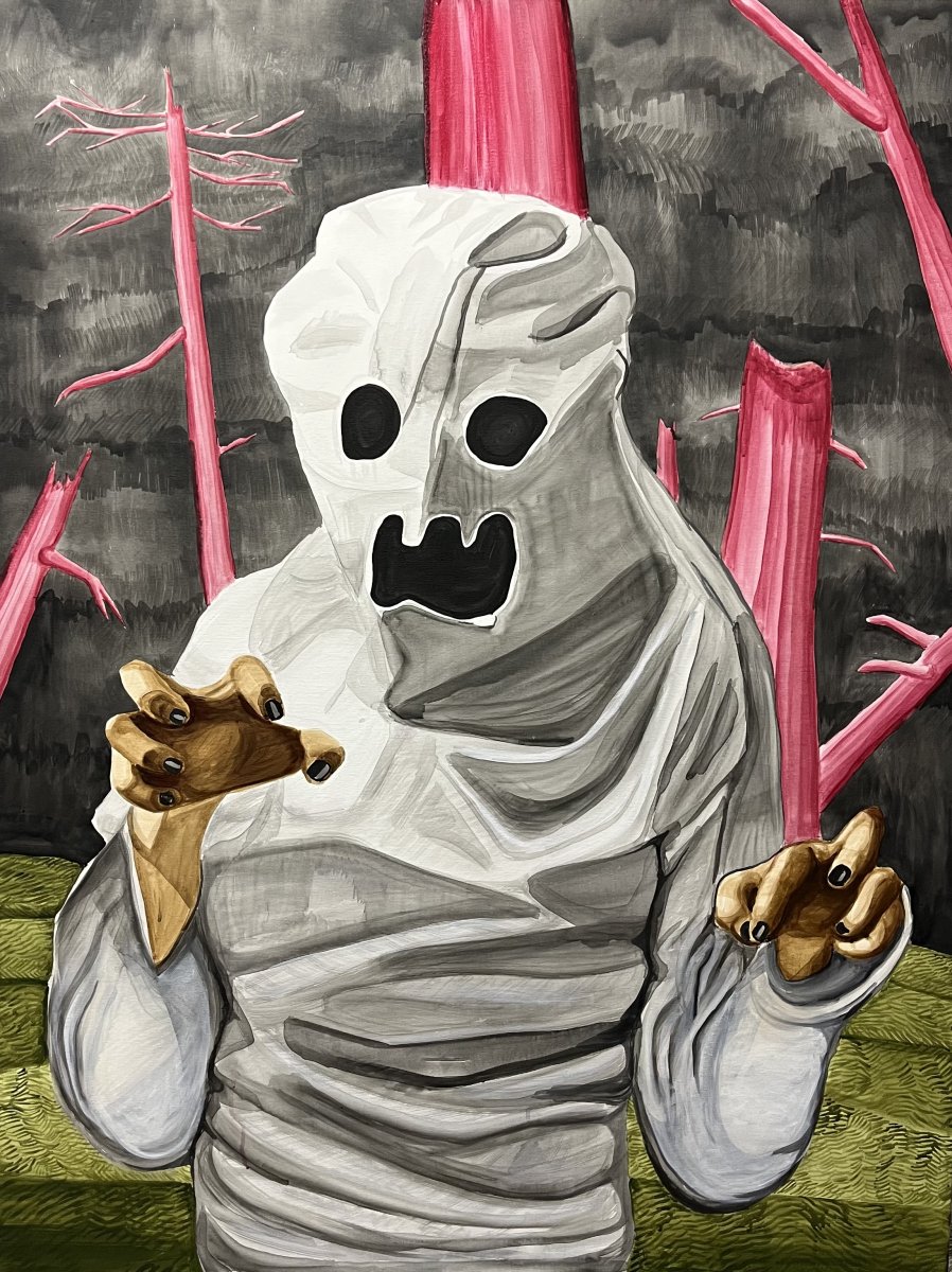 Who's coming out,130x100, 2025 - artwork by Marie Butula Cichá