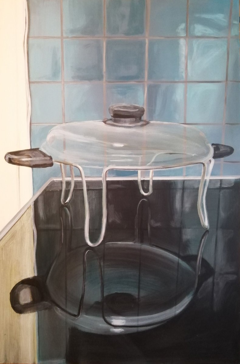 Zrcadlení prázdnoty, akryl na plátně, 120×80 cm, 2024 - dílo od Jan Turner