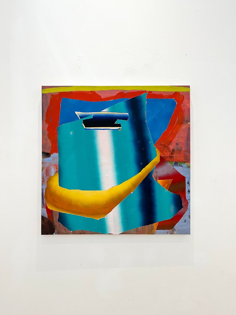 Everything is soup until it is silver, acrylic on canvas, 75 × 75 cm, 2026 - artwork by Annie Brown