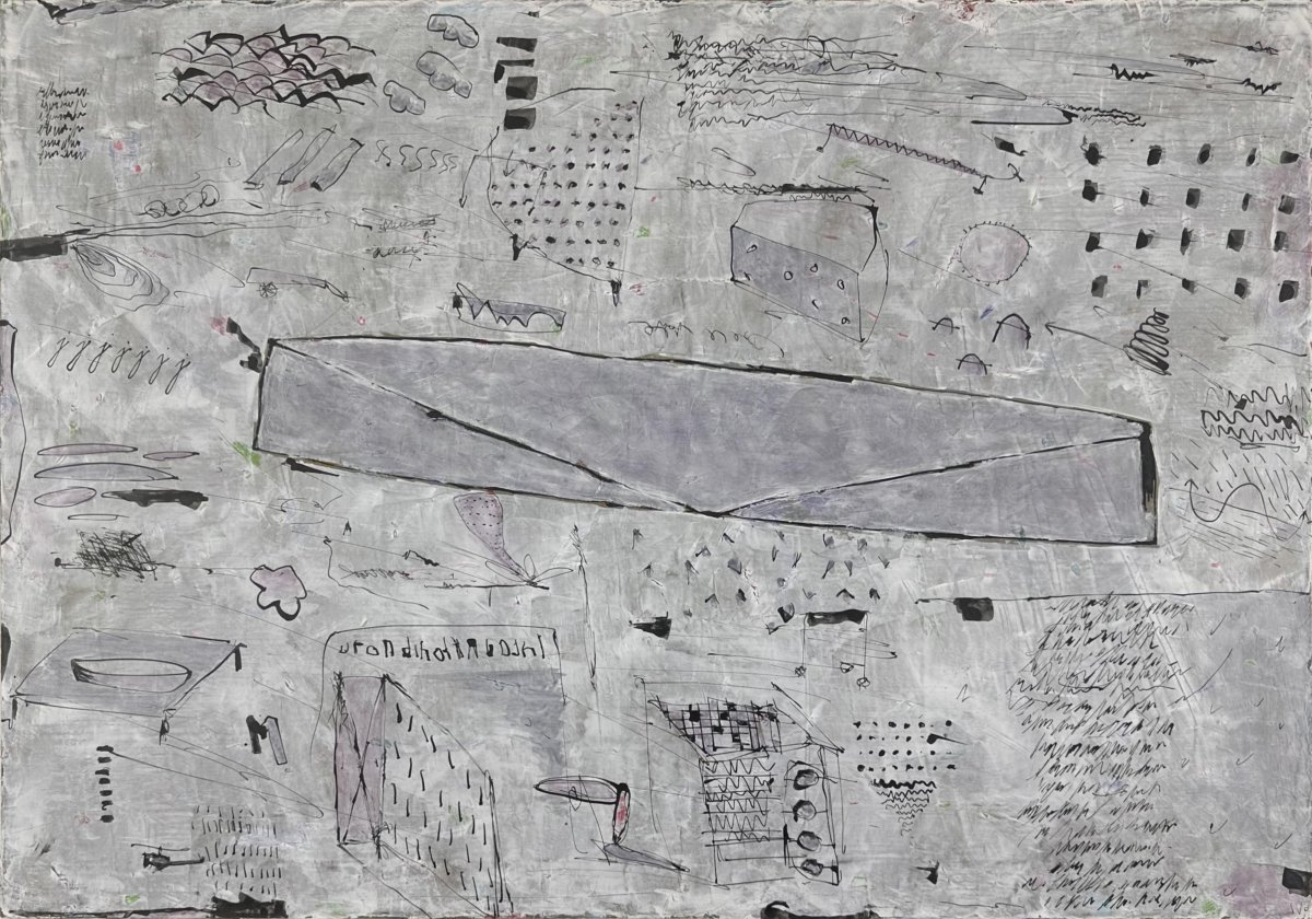 信封的生活，布面丙烯，70 × 100 cm，2025 - Jan Svoboda的作品