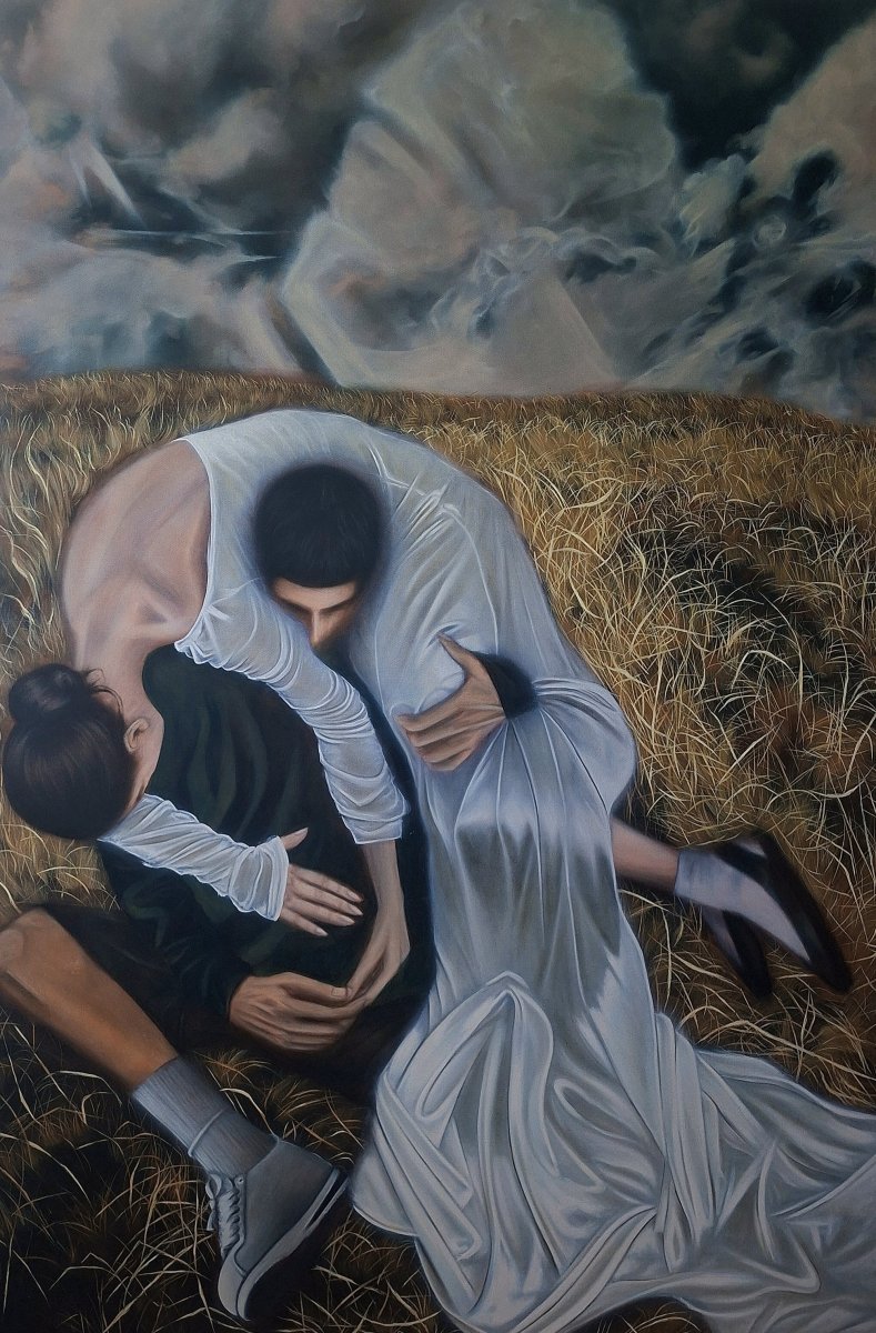 Cinta, cat minyak di atas kanvas, 180 × 130 cm, 2026 - karya Melanie Bäreis