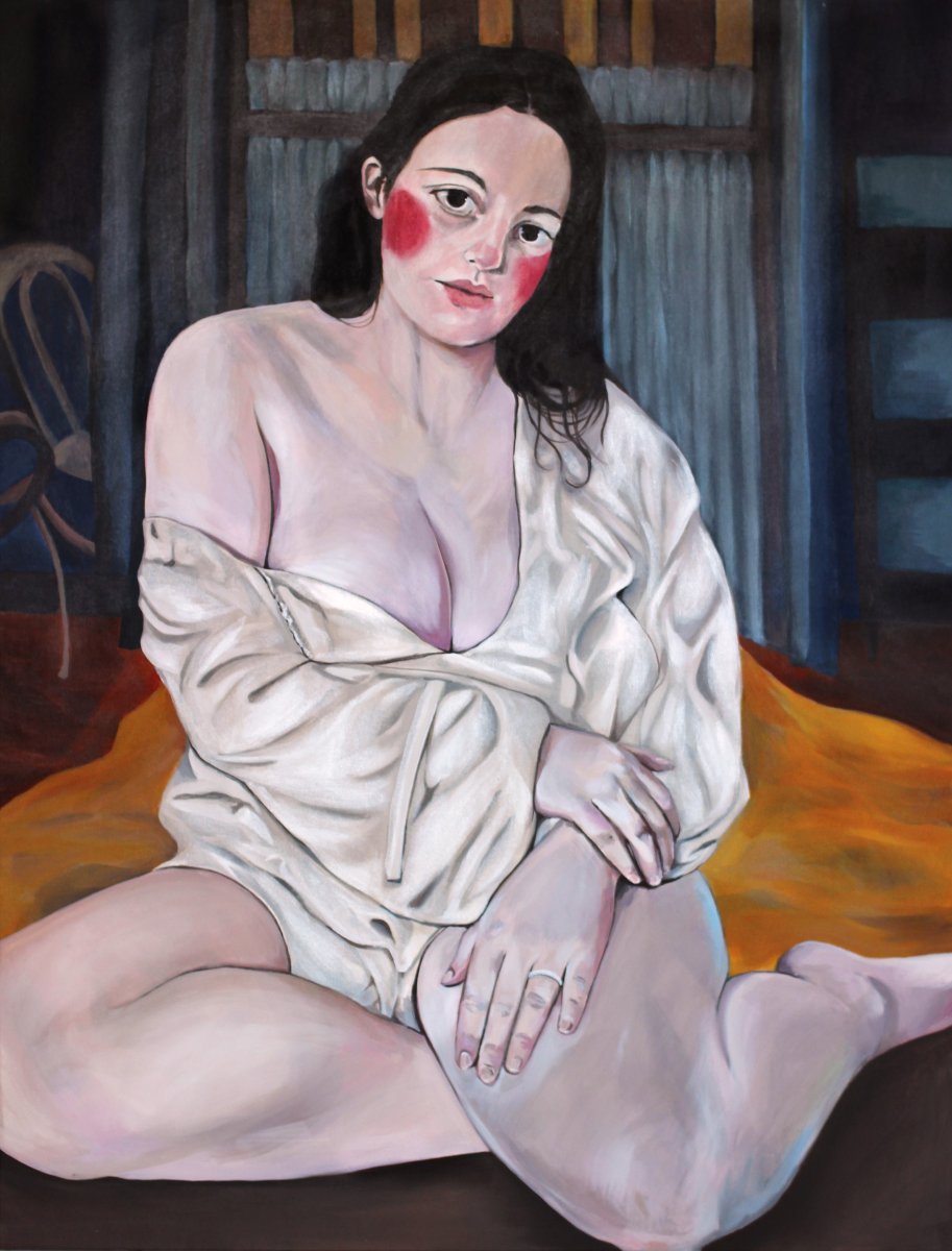 Polnočná blúzka - Polnočná blueska 2025 170 x130 cm - karya Radka Tomaschek Škodová