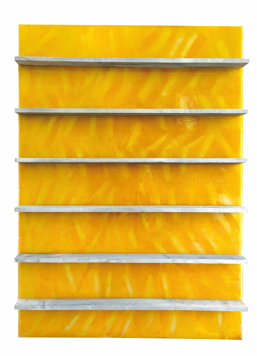 Rytmy – hranice, kombinovaná technika na plátně, 70×50 cm, 2024 - dílo od Alice Marková