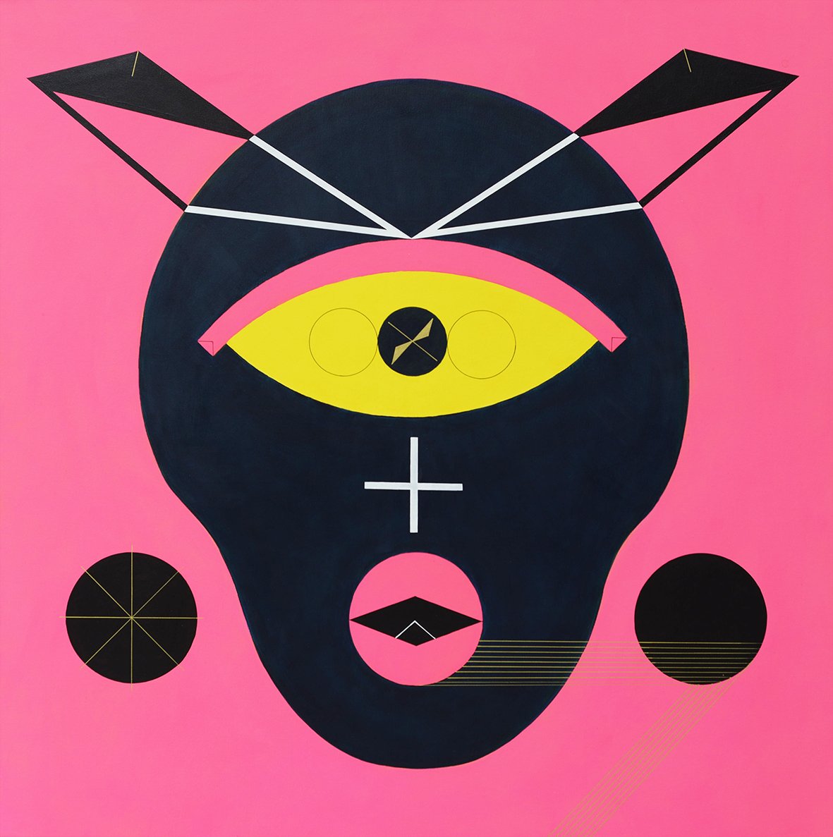 Avatar of God II, acrylic on canvas, 120 × 120 cm, 2022 - artwork by Katarina Balunova