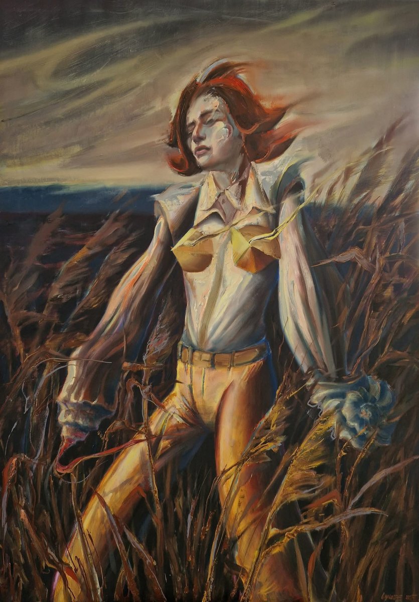 Sea pulse, oil on canvas, 130x170cm, 2025 - artwork by Lyube Petrov