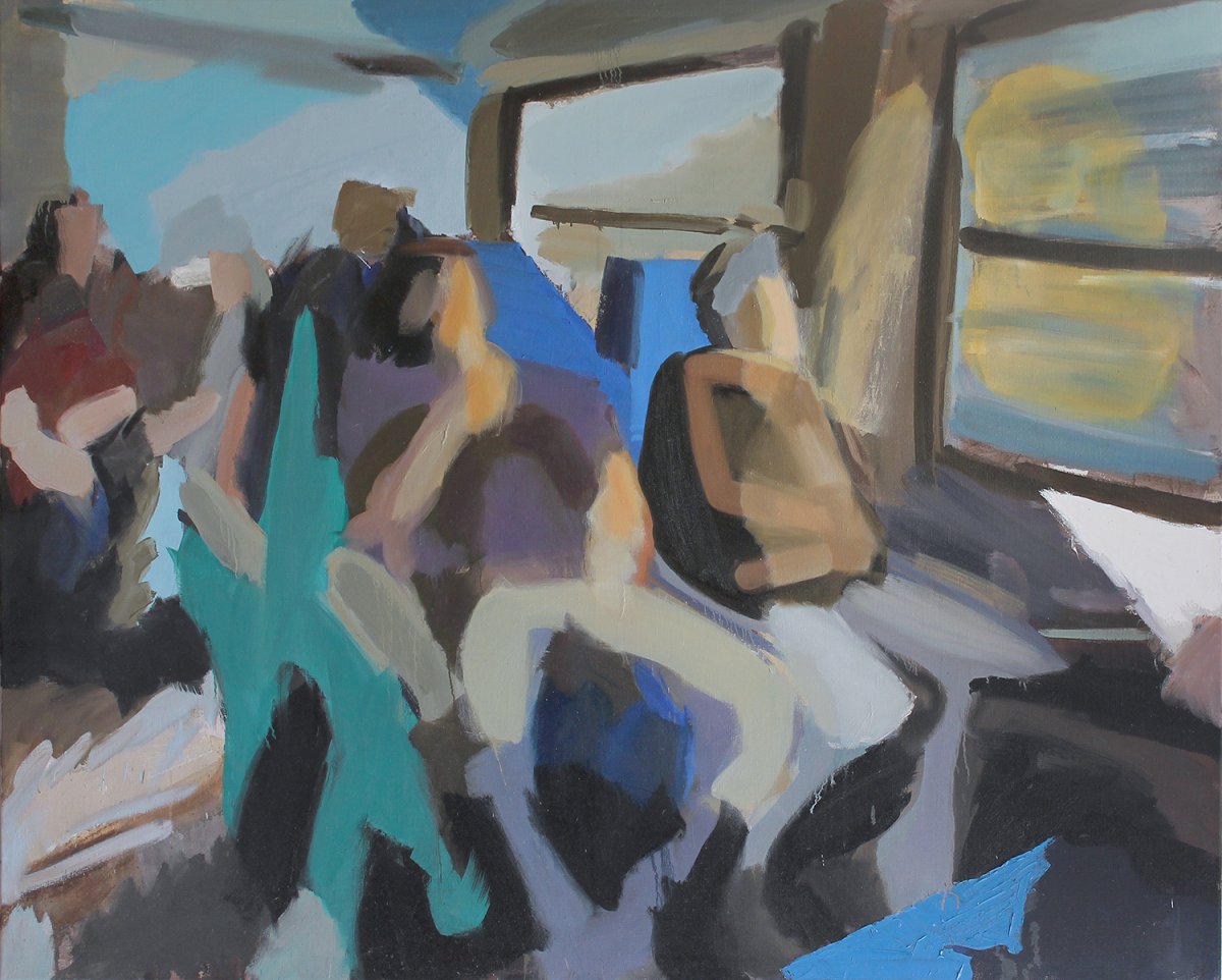 Bez názvu (z cyklu O Abstrakci (MHD)), akryl, olej na plátně, 155 × 195 cm, 2020 - artwork by Jaroslav Grodl