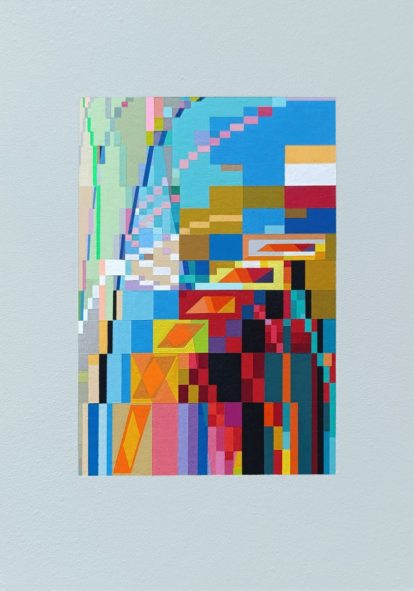 cOreNION, acrylic on cardboard, A4, 2025 - artwork by Andriy Kalkov