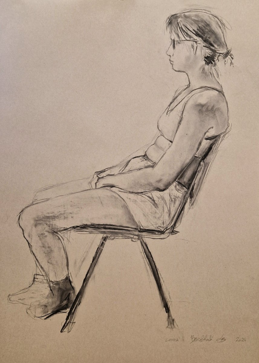 Figure Drawing - artwork by Lenka Brzobohatá