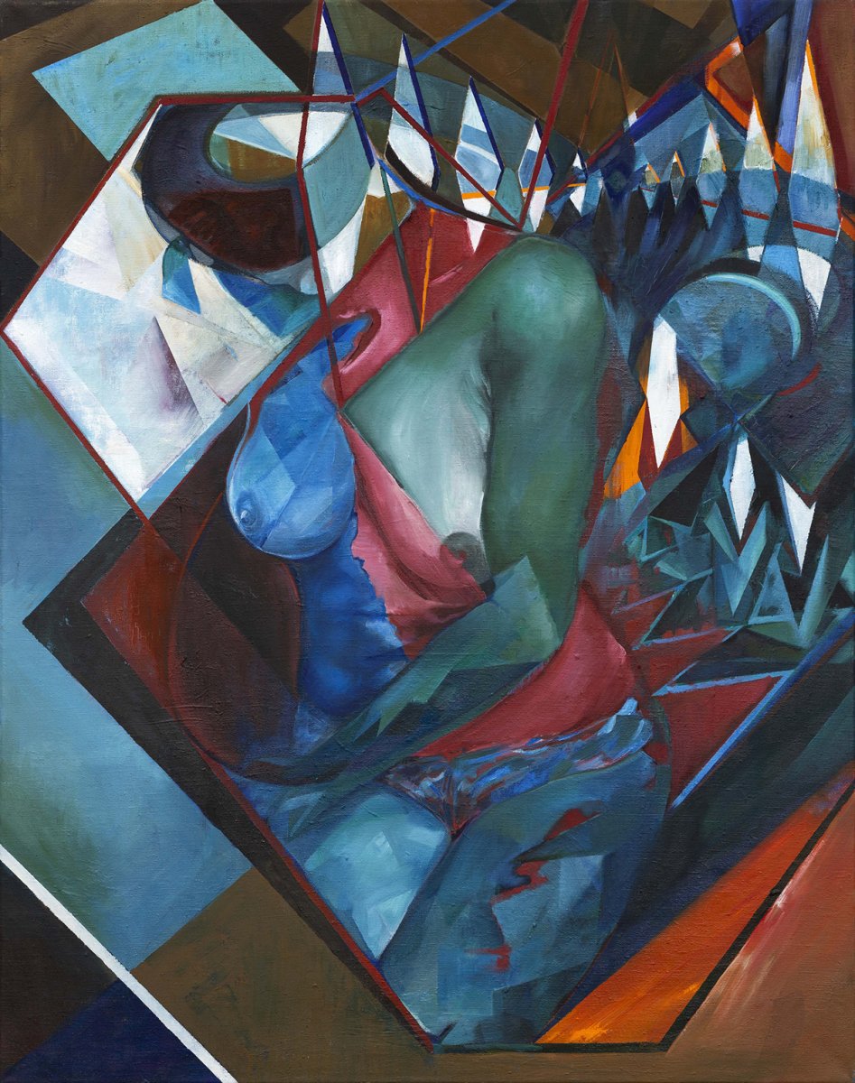 Hanka, 115 x 90 cm, oil on canvas, 2017 - artwork by Barbora Chlastáková