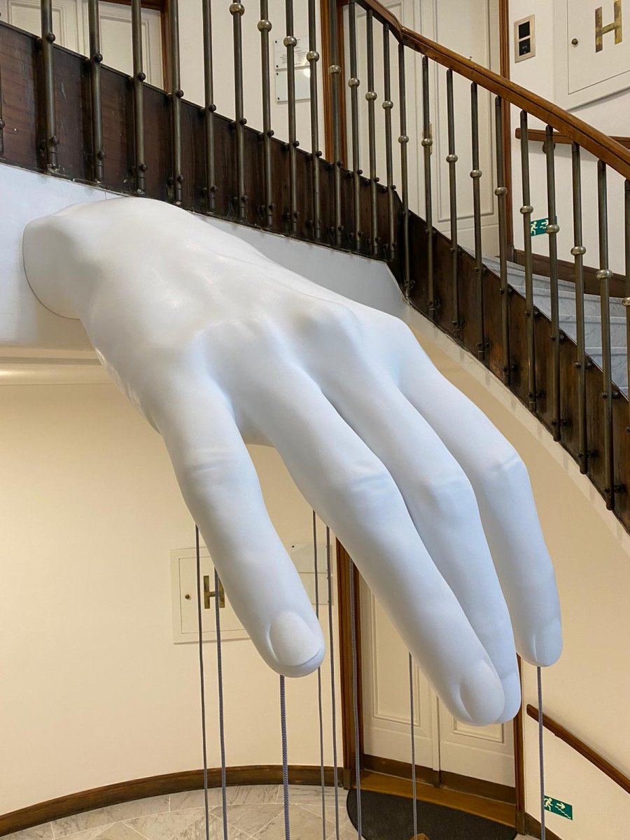 Hand in the Valdek Building (2021) - artwork by Monika Váňová Horčicová