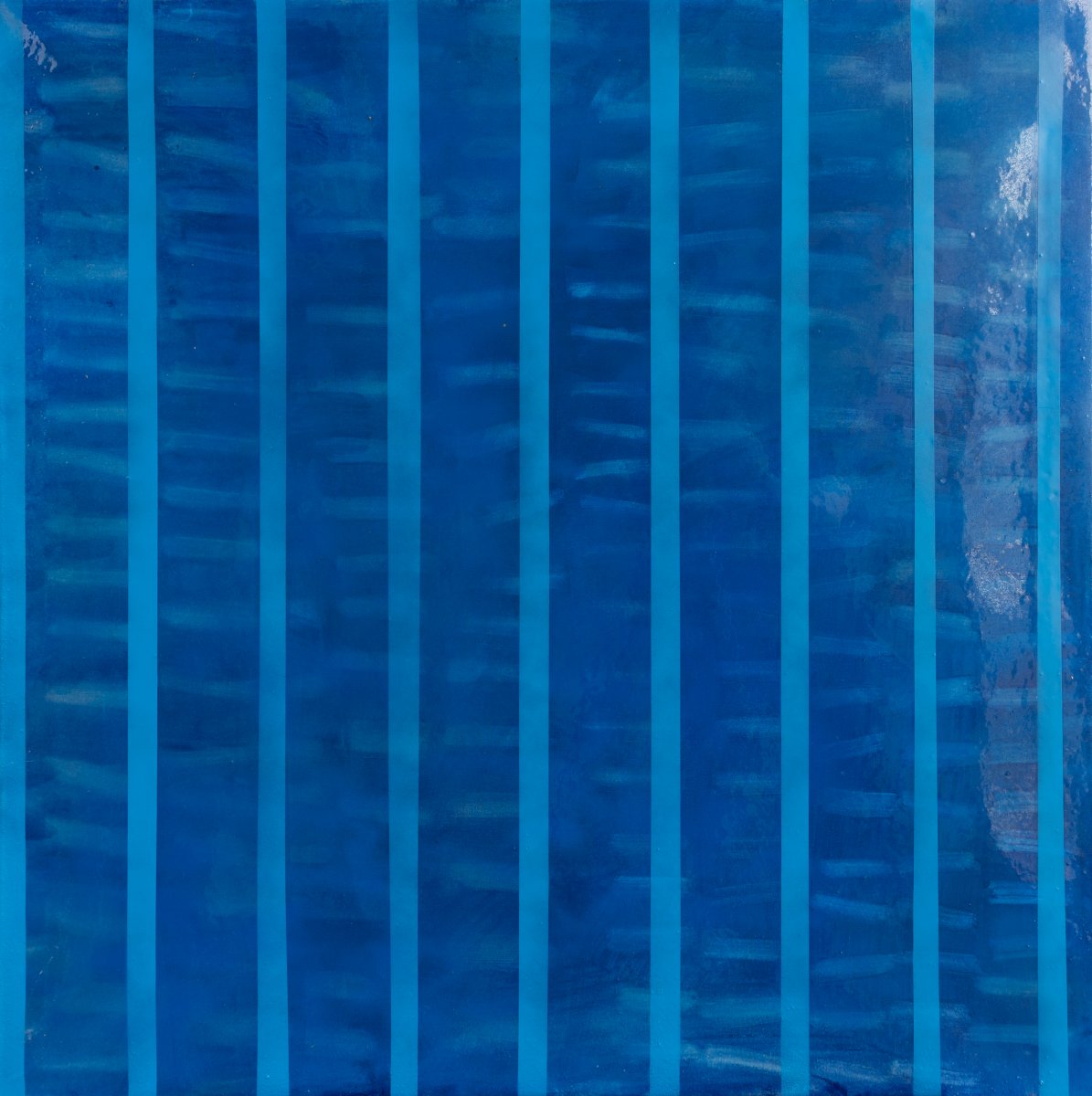 Dva rytmy, kombinovaná technika na plátně, 100×100 cm, 2024 - dílo od Alice Marková