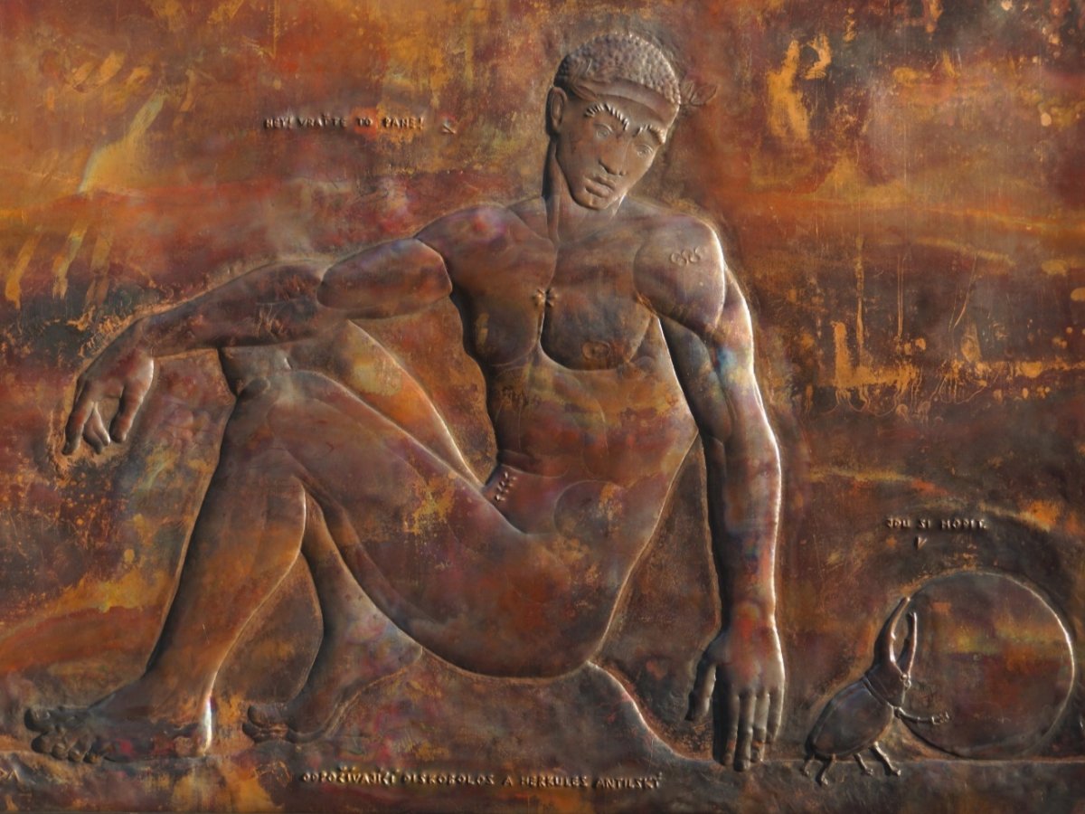 Odpočívající diskobolos - dílo od Ondra Navrátil