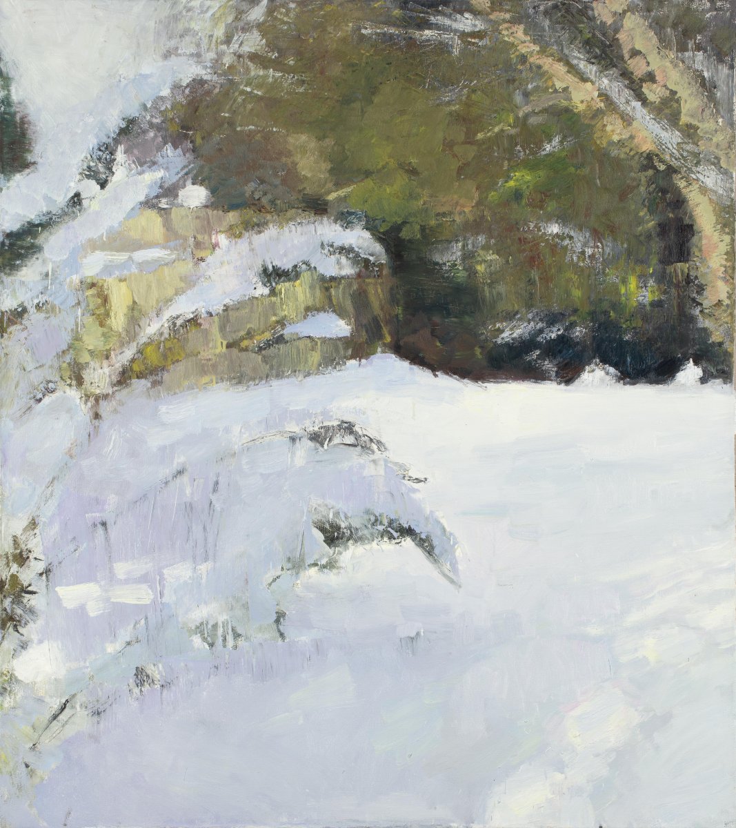 Evening snoc, 2022, oil on canvas, 120 x 125 cm - artwork by Matěj Lipavský